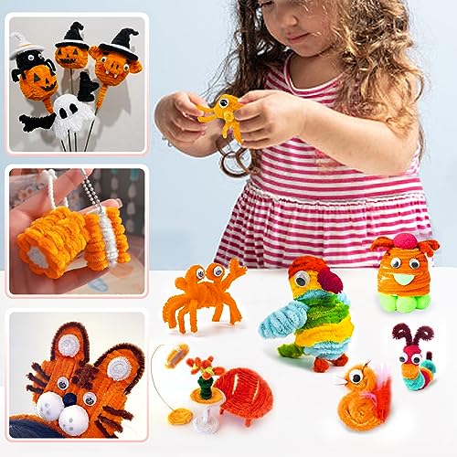 Orange Pipe Cleaners 100pcs Chenille Stems for Crafts & DIY Projects