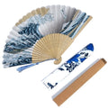 Japanese Handheld Fan - Medium Multicoloured Silk Bamboo for Dancing & Wedding