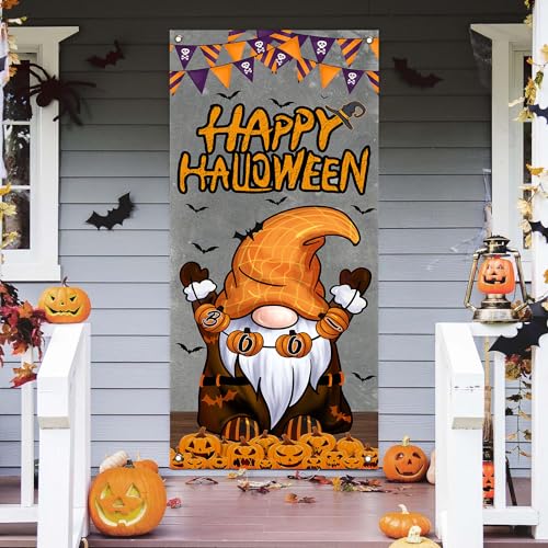 Halloween Door Cover - Horror Dwarf Party Banner for Holiday Decor