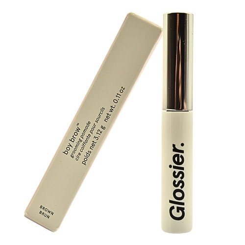 Glossier Boy Brow Volumizing Eyebrow Gel - Medium-Dark Brown for Fuller, Defined Brows