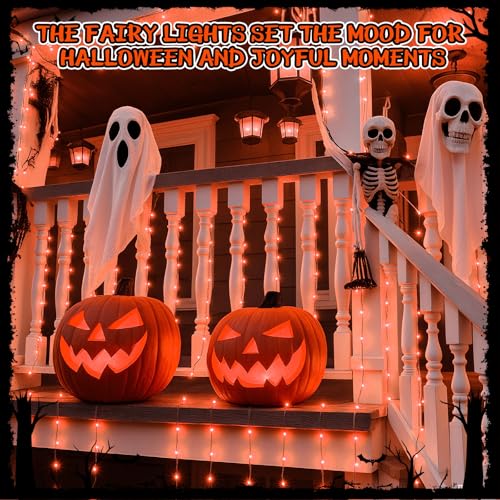 USB Fairy Lights Set - 3 Pack 16 ft Orange String Lights for Holiday & Party Decor
