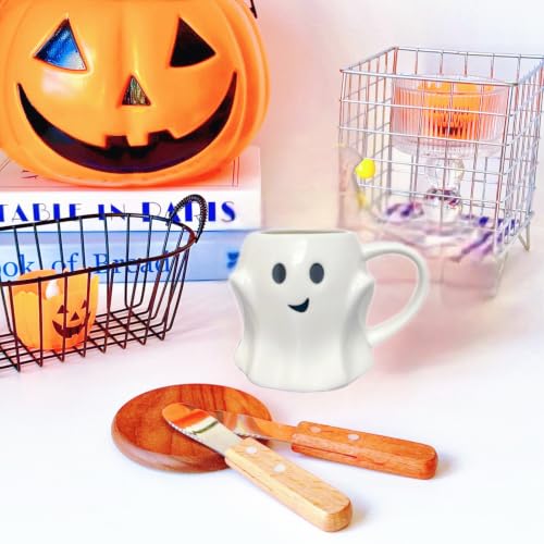 Halloween Ghost Coffee Mug - 14oz Ceramic Spooky Cup for Kids & Adults