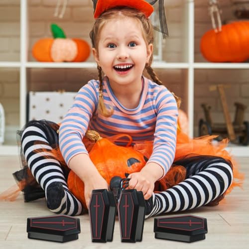 10Pcs Mini Coffin Treat Boxes with Lid Halloween Party Decor & Favors