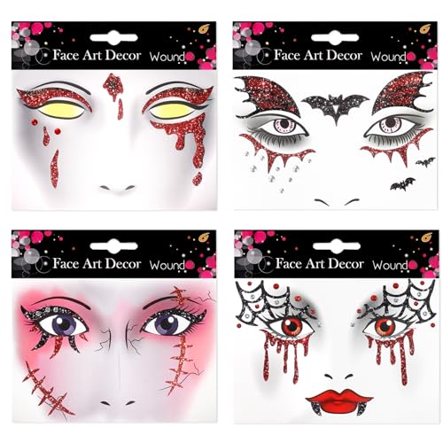 Halloween Face Stickers Set - B-Halloween Face Stickers Variation