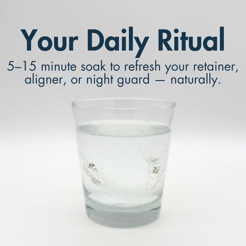 Base & Clean – The Daily Refresher™ | 100% Natural Retainer & Aligner Cleaner Powder | For Daily Use | 4 Month Supply | No Harsh Chemicals or Wrappers | Made in USA | NO Persulfate