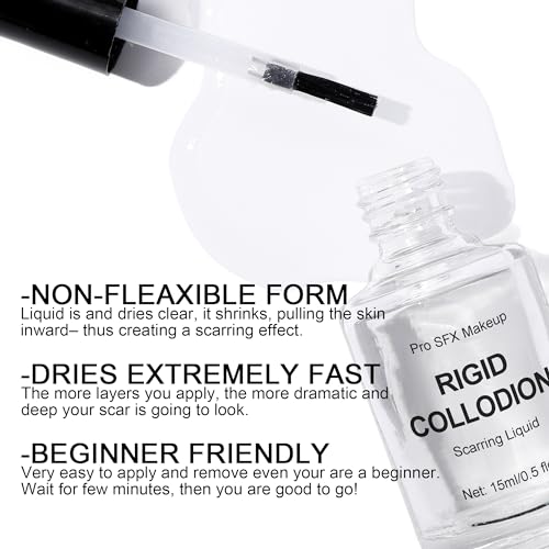 15ml Rigid Collodion Scar Wax Kit for SFX Makeup Halloween Stage Costume
