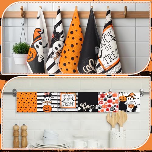 Halloween Ghost Reusable Paper Towels Roll - 36 Bulk Cotton Dish Towels