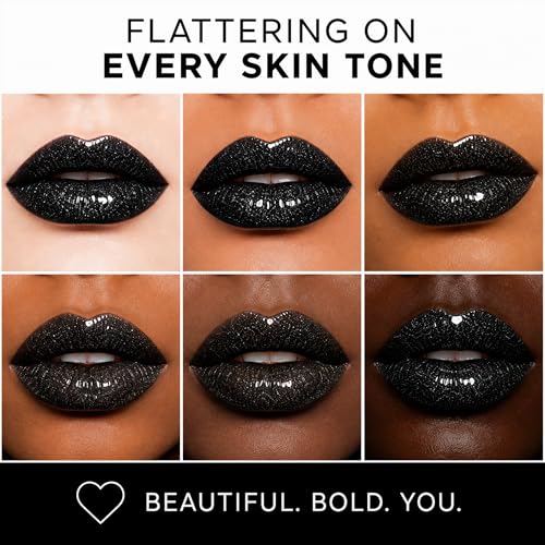 Black Shimmer Lip Gloss - Hydrating Glossy Lip Topper - Ivony Variation