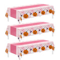 Childom Halloween Pink 3 Pack Rectangle Tablecloth for Party Decor