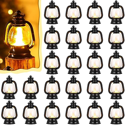 Mini Lanterns Set - 36 Black 4-Inch Decorative Candle Lanterns for Home & Party