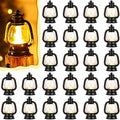 Mini Lanterns Set - 36 Black 4-Inch Decorative Candle Lanterns for Home & Party