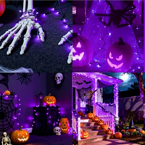 Purple LED Halloween String Lights - 100 Count, 26FT Green Wire, Indoor Outdoor Decor Variation of THIS listing