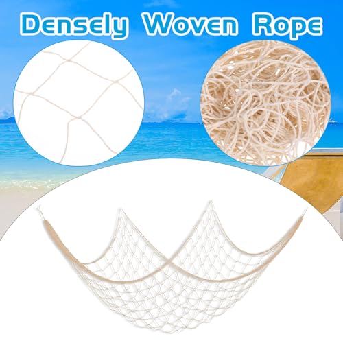 10 Pieces Fish Net Decor 39.4x78.7 Inch Decorative Fishing Nets for Home & Party