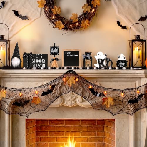 Halloween Tiered Tray Decor Set - 8 Pieces for Indoor Home Holiday Display