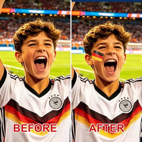 Germany Face Paint Stick - 3 Colors for Sports & Events - Variation 06-Germany