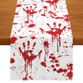 Halloween Blood Handprint Table Runner - 84x14 Inch Horror Decor - Variation of Horror Halloween / 1