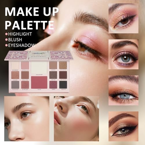 Blue Medium Makeup Gift Set for Teens Women Full Kit - Christmas Gift