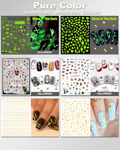 Holiday & Seasonal Nail Stickers Set - 36 Sheets Varied Designs for Nails