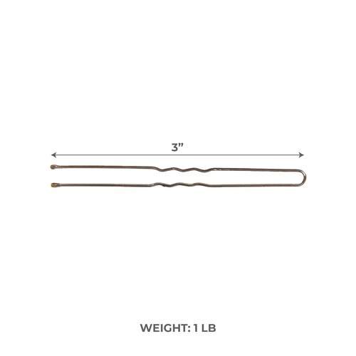 ForPro Professional Collection Hair Pins - Brown, 3" L, Ball-Tipped, Non-Damaging, 320 Count