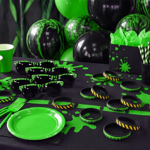 Ghost Party Favors Set - Halloween Sunglasses & Wristbands - 12 Pieces - Variation of Ghost