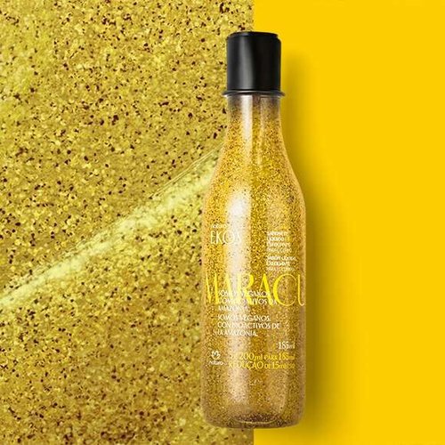 Natura Passion Fruit Exfoliating Shower Gel - Vegan & Sulfate-Free Body Cleanser | 6.2 fl oz (185ml)