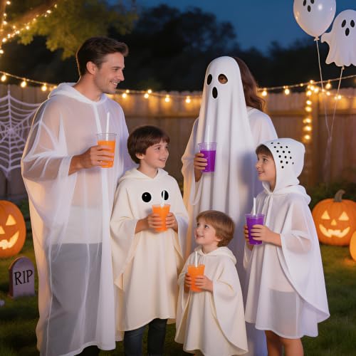 Reusable Ghost Shaped Drinking Straws - Halloween Party Supplies, 30 Pieces