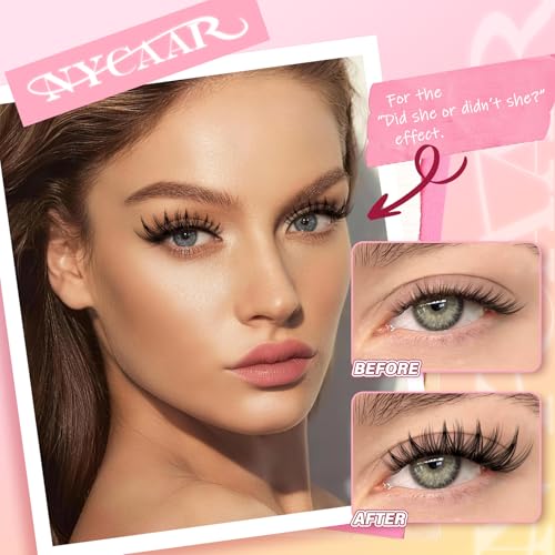 Natural Look D Curl Lash Clusters 144pcs Spiky Wispy Eyelash Extensions Variation of D-8-18MIX