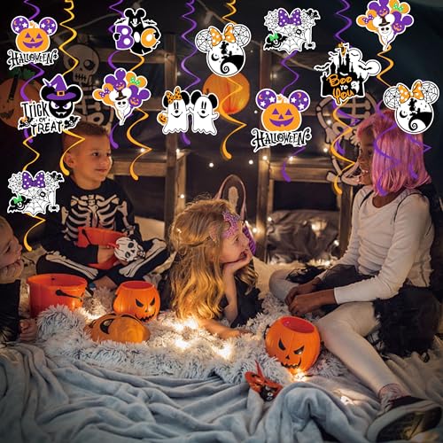 Halloween Hanging Decorations - 36Pcs Mouse Themed Party Swirls & Cutouts