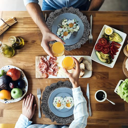 25-Pack 13-Inch Black Plastic Charger Plates - Reusable Tableware Set