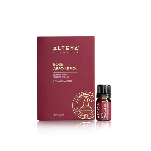 Alteya Organics Bulgarian Rose Absolute Oil - Authentic Rosa Damascena | 5ml Essential Oil