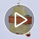 Family of 3 Christmas Stockings Glass Blown Ornament Holiday Decor - Handcrafted