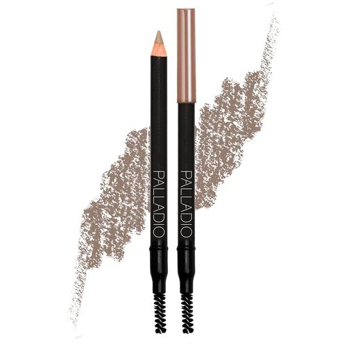 Palladio Brow Pencil & Brush - Perfectly Defined Eyebrows in Taupe Color