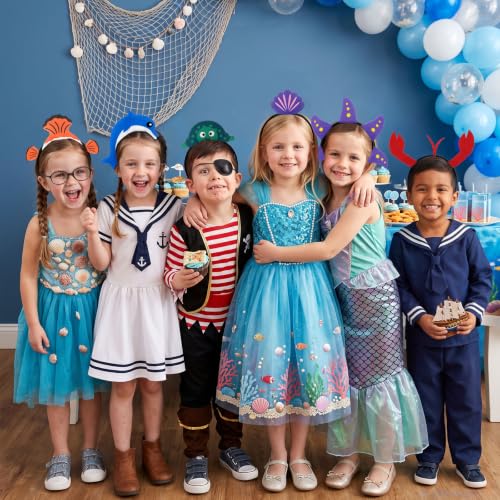 Sea Animal Headbands Set - 12 Colorful Ocean Creatures for Birthday & Party