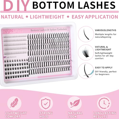 Eyelash Clusters with 15-21mm Spikes & 5-7mm Bottom Lashes - DIY Spiky Lash Extensions