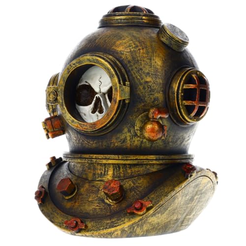 Steampunk Skull with Diving Helmet Resin Decor - Halloween & Day of the Dead