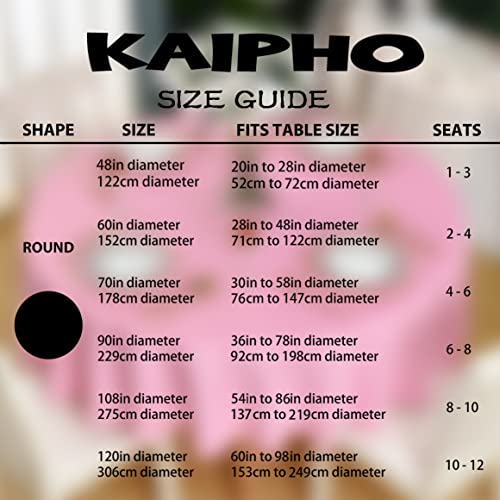 Pink Waterproof Round Tablecloth 48 Inch - Wrinkle Free, Stain Resistant
