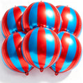 Red and Blue 4D Balloon Set for Circus Carnival Party Decorations - Variation: Red, Blue
