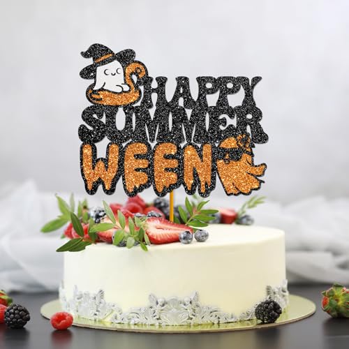 Summerween Cake Topper Halloween in Summer Party Decorations