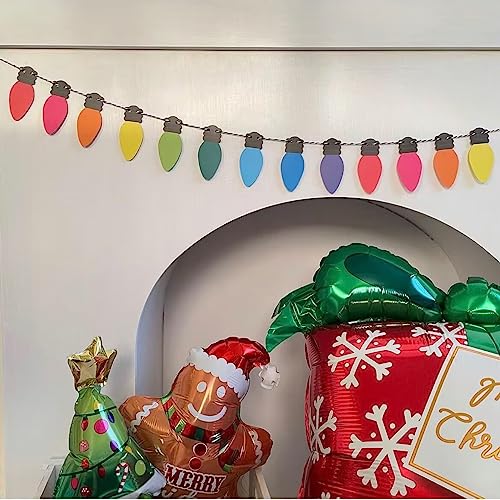 Finished Rainbow Paper Banner Garland for Home Party & Holiday Decor - Pack of 2