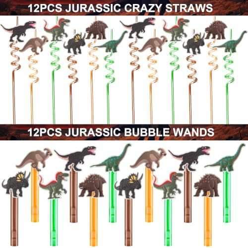 Jurassic Dinosaur Party Favor Set - 320 Pieces for 12 Guests - Dinosaur Theme, Goodie Bags, Decorations & Party Supplies