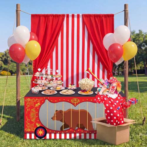 Carnival Circus Party Table Skirt Set - Jungle Animals, 6ft x 30in, 3 Pack