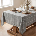 Grey Rectangular Tablecloth 60x84 Inch Farmhouse Dining Decor - Horaldaily