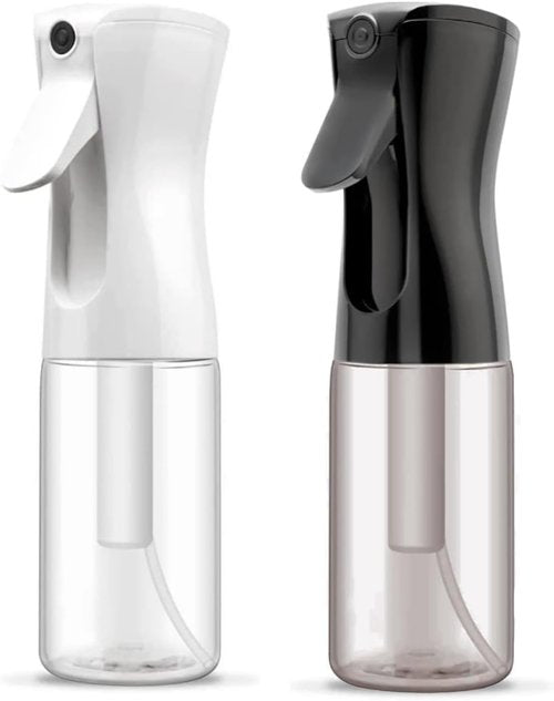 ELEMSY Spray Bottle for Hair - Continuous Mister (2 Pack, 6.8 OZ) | Ultra Fine Mist for Styling & Cleaning