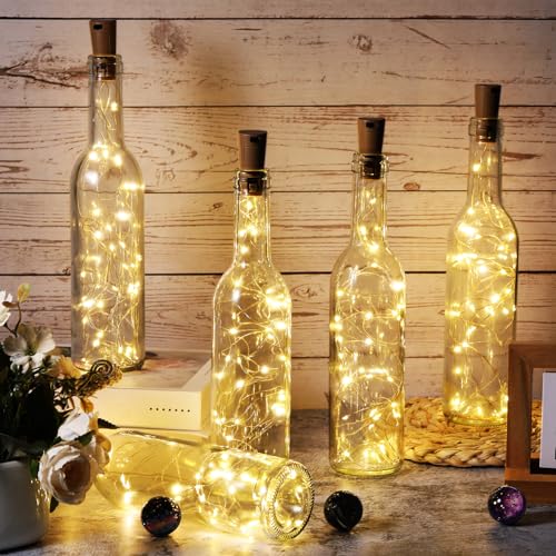 12 Sets Wine Bottle Cork Lights 30 LEDs Warm White 375ml Decoration