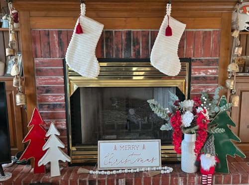 Rustic Iron Wind Chime with 5 Bells - Indoor & Outdoor Christmas Decor, 29 Inch Rope