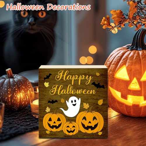 Reversible Wooden Fall Decor Pumpkin Halloween Thanksgiving Sign
