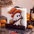 Halloween Ghost Wooden Napkin Holder - Rustic Farmhouse Table Decor - Variation: Ghost