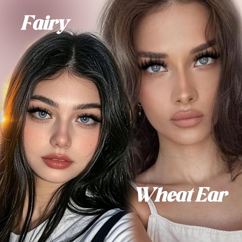 Anime Manga Lash Clusters 4 Styles Mixed Elf Eyelash Extensions Sunflower Fairy Wheat Ear - Reusable Fluffy Natural Look