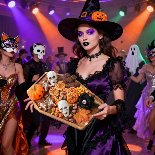 Potchen Halloween Coffin Wooden Charcuterie Board & Serving Tray - Spooky Kitchen Decor