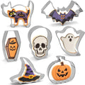Halloween Cookie Cutter Set of 7 - 3 Inch Stainless Steel Shapes for Baking & Crafts